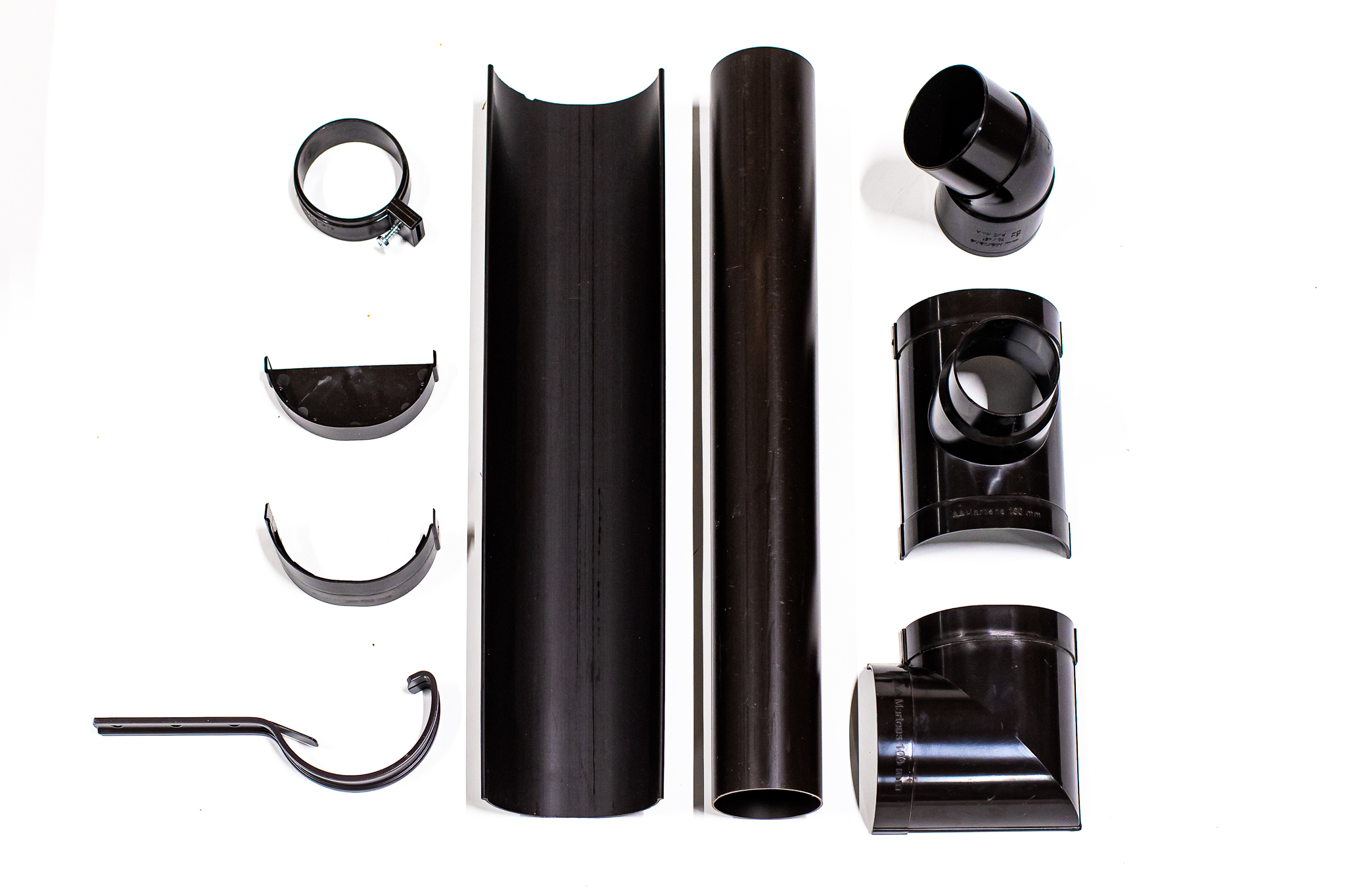 Dachrinnenset 100mm braun