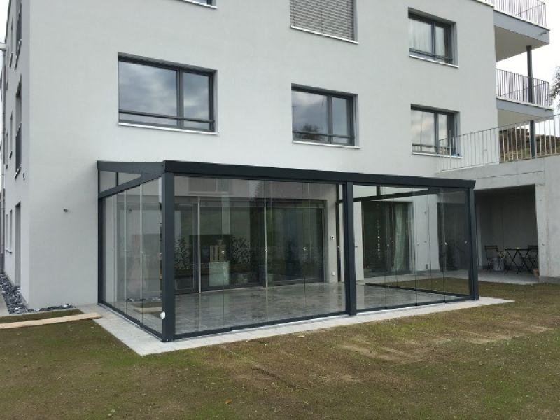 Wintergarten 300x250 mit Glasschiebesystem