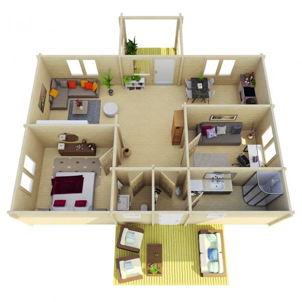 Wochenendhaus Finn 92mm 1040x978cm