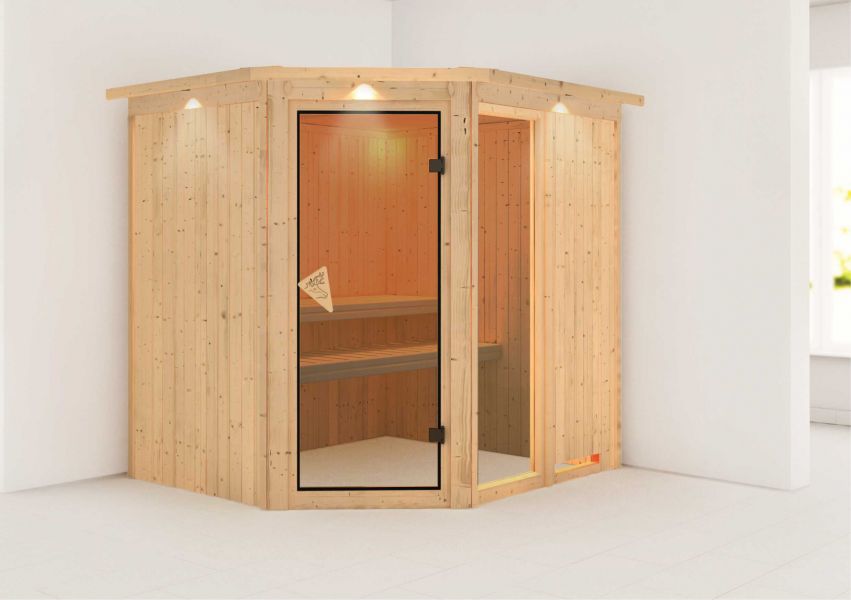Karibu Systemsauna Fiona 3 | 231x196 cm | Wandstärke 68mm