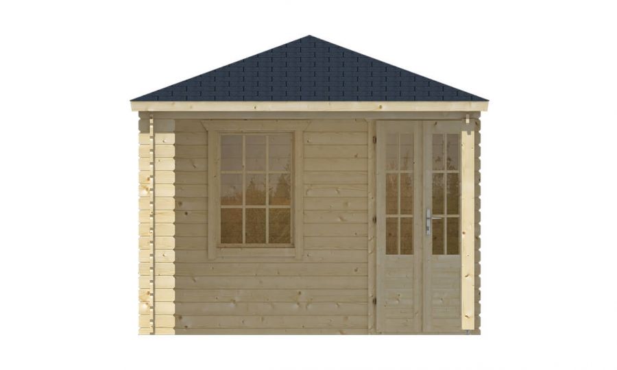 Ansicht Linke Seite 5 Eck Gartenhaus Kennet 28mm 500x300cm