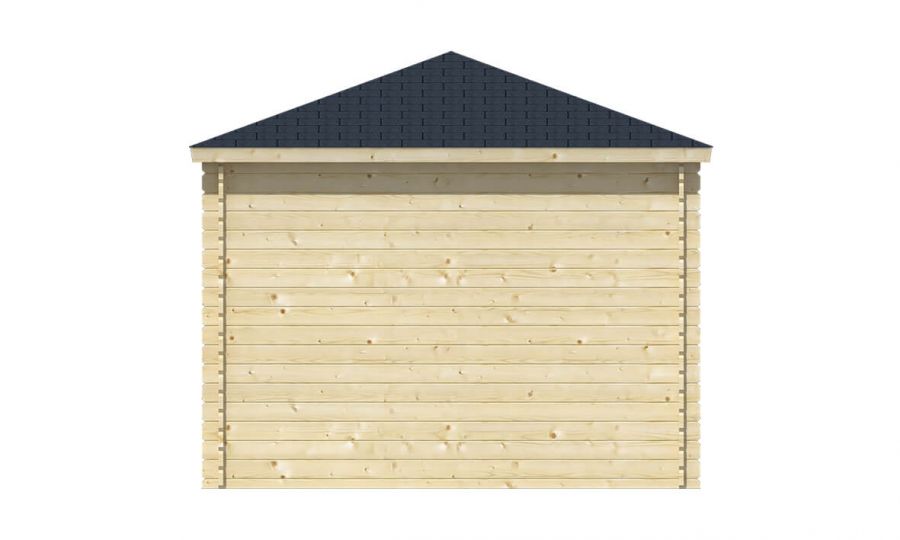 Ansicht Rechte Seite 5 Eck Gartenhaus Kennet 28mm 500x300cm