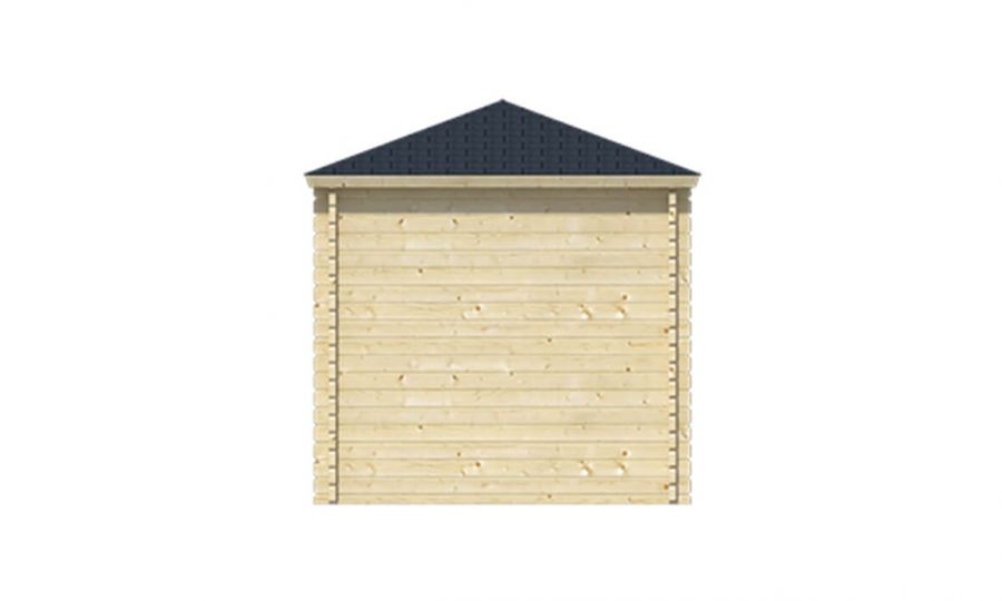 Ansicht Rechte Seite 5 Eck Gartenhaus Niklas 28mm 575x250cm