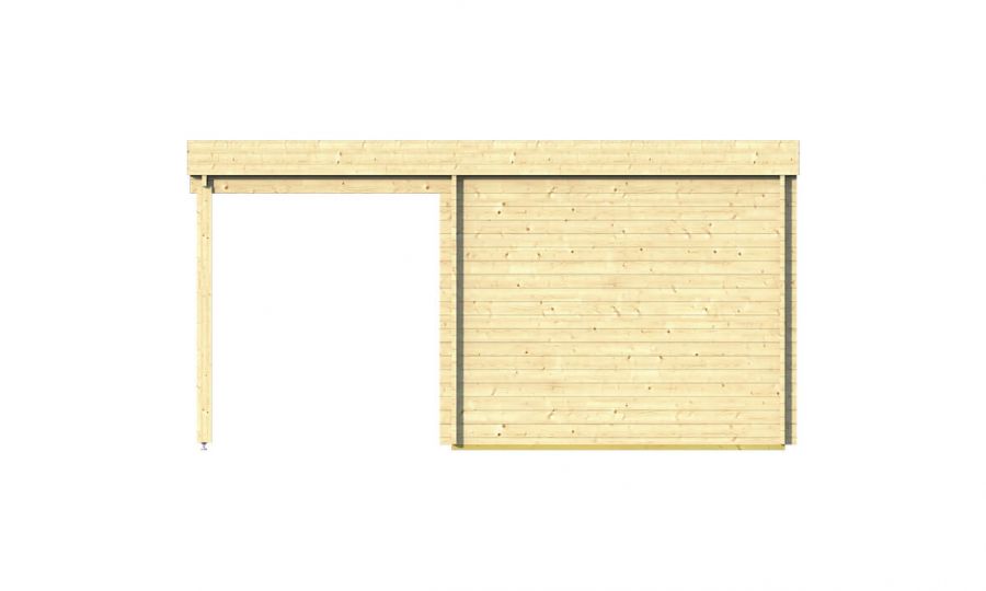Ansicht Rechte Seite 5 Eck Gartenhaus Oletha 40mm 785x510cm