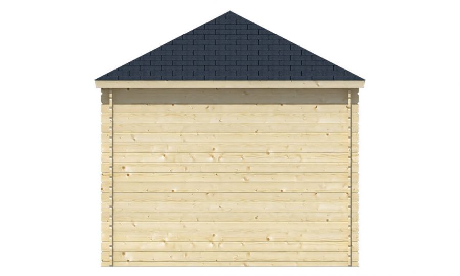 Ansicht Rechte Seite 5 Eck Gartenhaus Sigrid 28mm 440x300cm