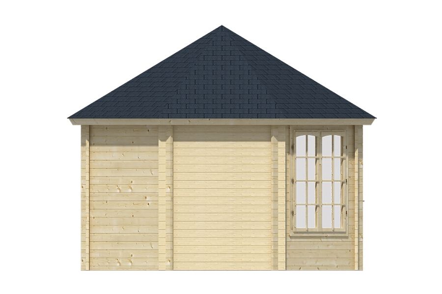 Ansicht Linke Seite 6 Eck Gartenhaus Gudrun 44mm 503x360cm