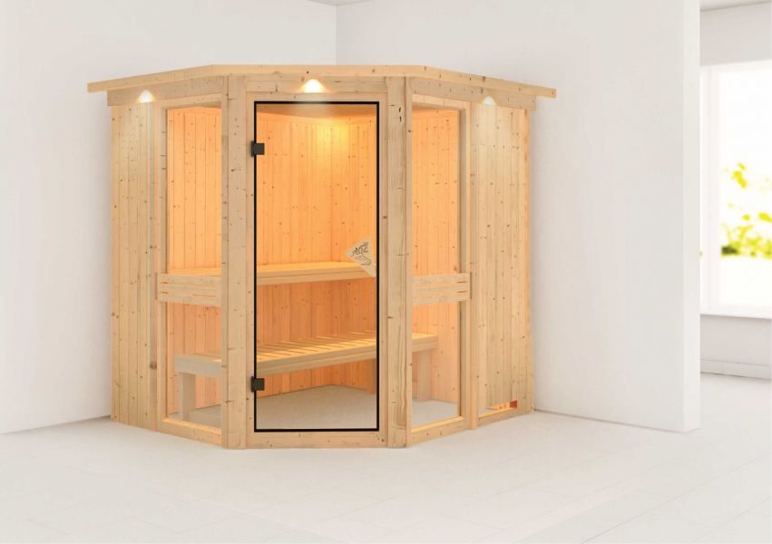 Karibu Systemsauna Amelia 1 | 196x170 cm | Wandstärke 68mm