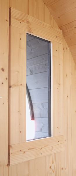 Karibu Massivholzsauna Fasssauna 400x216 cm | Wandstärke 42mm