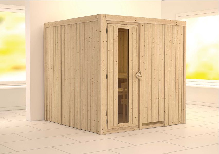 Karibu Systemsauna Rodin 196x196 cm | Wandstärke 68mm