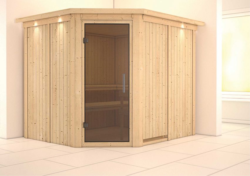 Karibu Systemsauna Malin 231x196 cm | Wandstärke 68mm