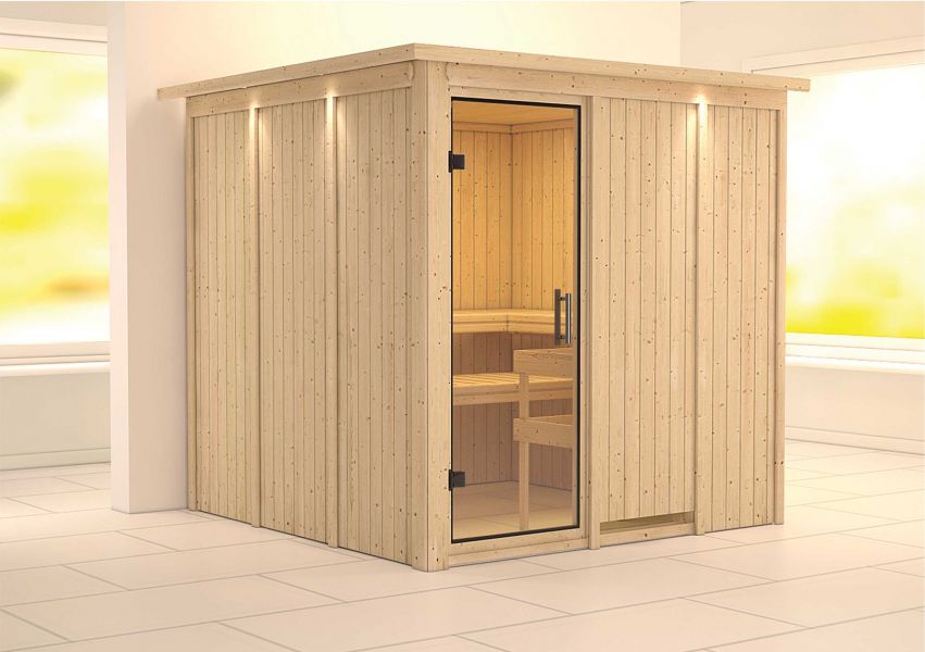 Karibu Systemsauna Rodin 196x196 cm | Wandstärke 68mm