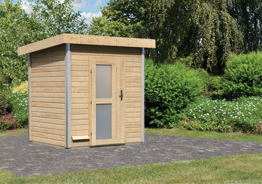Karibu Massivholzsauna Saunahaus Jorgen 196x146 cm | Wandstärke 38mm