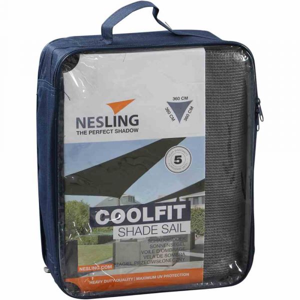 Nesling Coolfit Sonnensegel 3-Eck 500x500x500 cm Grau