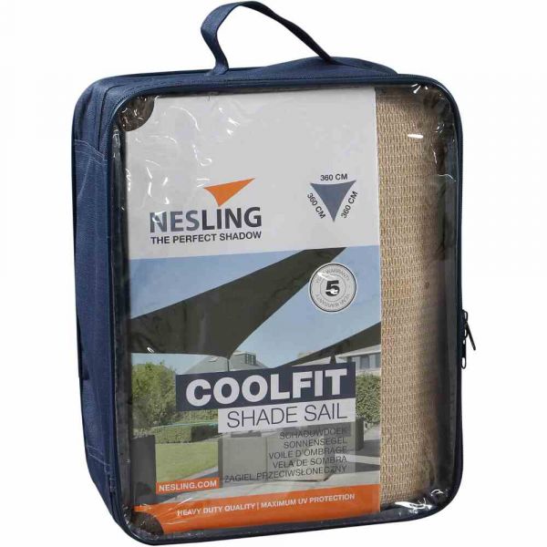 Nesling Coolfit Sonnensegel 3-Eck 360x360x360 cm Sand