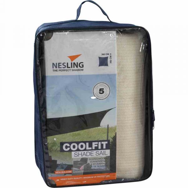 Nesling Coolfit Sonnensegel Quadrat 360x360x360x360 cm Altweiss