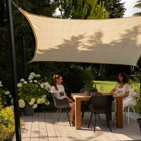Nesling Coolfit Sonnensegel Quadrat 360x360x360x360 cm Altweiss