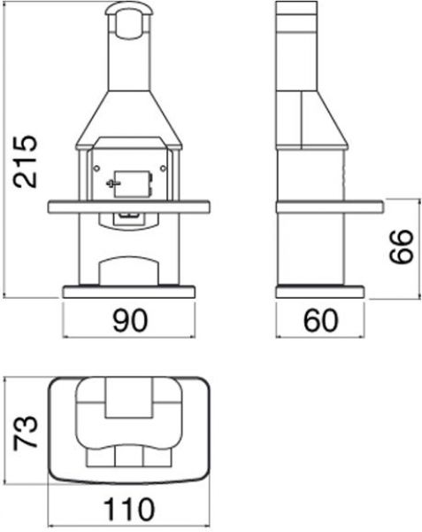Grillkamin Nova Quatro Braun