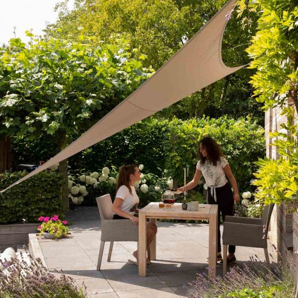 Nesling Dreamsail Sonnensegel 3-Eck Creme 500x500x500 cm Wasserdicht