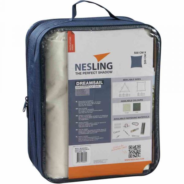 Nesling Dreamsail Sonnensegel Quadrat Creme 500x500x500x500 cm Wasserdicht