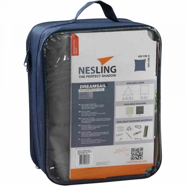 Nesling Dreamsail Sonnensegel Quadrat Grau 400x400x400x400 cm Wasserdicht