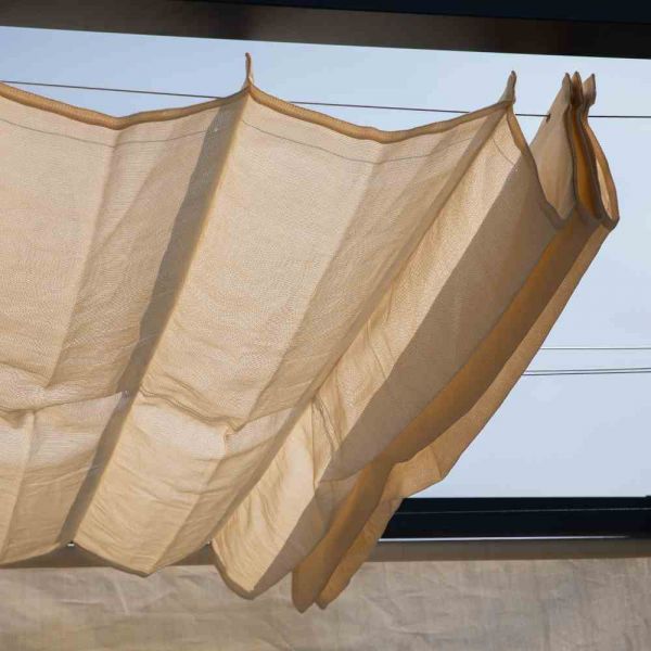 Nesling Coolfit Faltsonnensegel 370x500 cm Sand