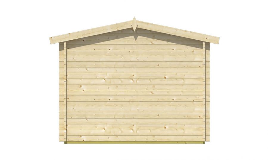 Ansicht Linke Seite Gartenhaus Aiste 40mm 500x300cm