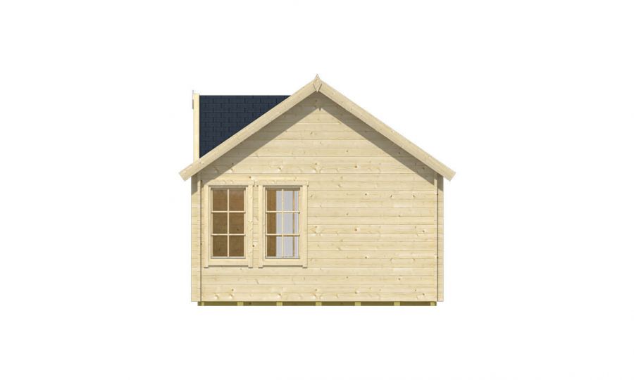 Ansicht Rechte Seite Gartenhaus Big Ben 70mm 930x400cm