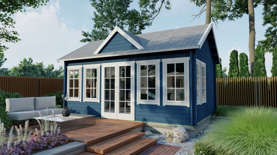 Inspiration Gartenhaus Clockhouse 44mm 550x400cm