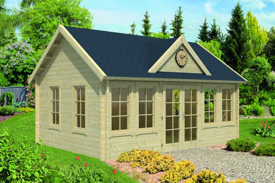 Gartenhaus Clockhouse Trevor 70mm 550x400cm