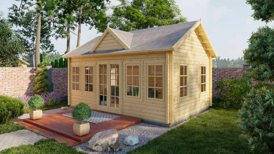 Gartenhaus Clockhouse Trevor 70mm 550x400cm