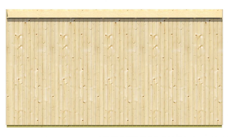 Ansicht Rückseite Gartenhaus Elin 19mm 477x351cm