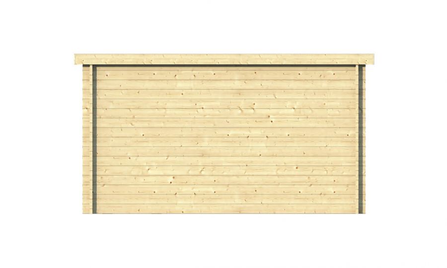 Ansicht Rechte Seite Gartenhaus Flow 40mm 595x400cm