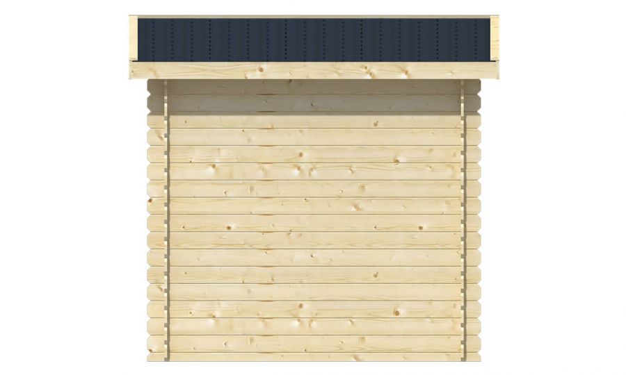 Ansicht Rückseite Gartenhaus Gerätehaus  Eigo 19mm 220x220cm