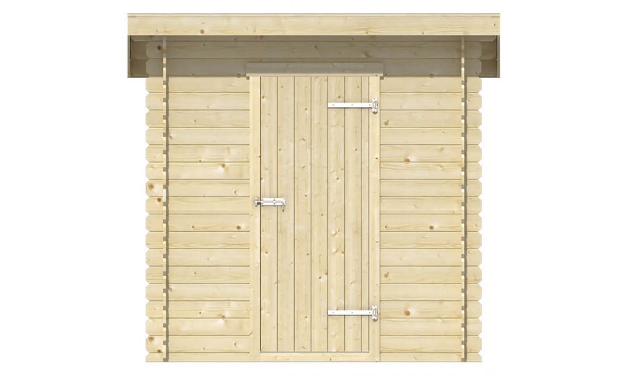 Ansicht Frontseite Gartenhaus Gerätehaus  Eigo 19mm 220x220cm