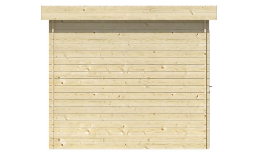 Ansicht Linke Seite Gartenhaus Hypermodern 28mm 320x260cm