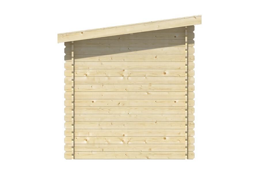 Ansicht Linke Seite Gartenhaus Kris 28mm 290x200cm