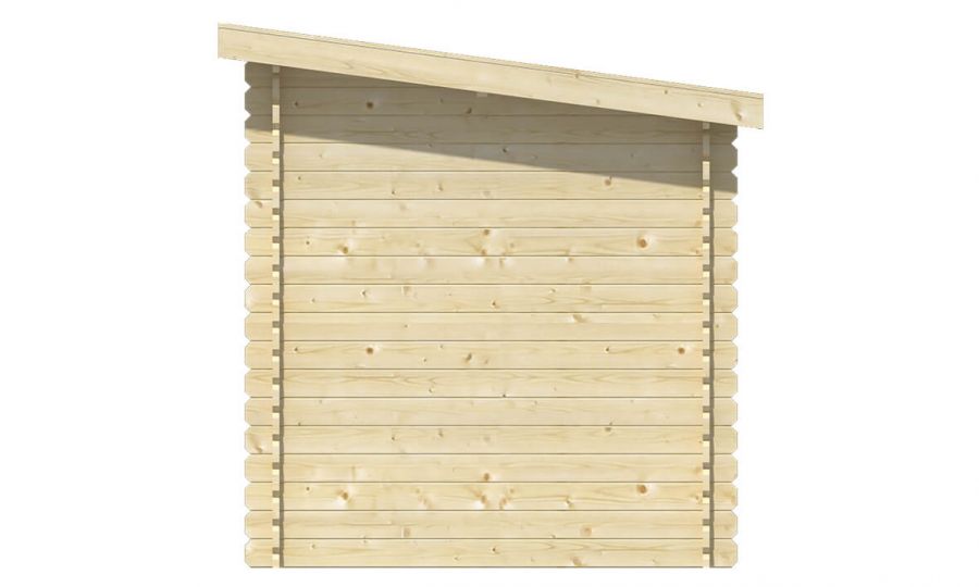 Ansicht Rechte Seite Gartenhaus Kris 28mm 290x200cm