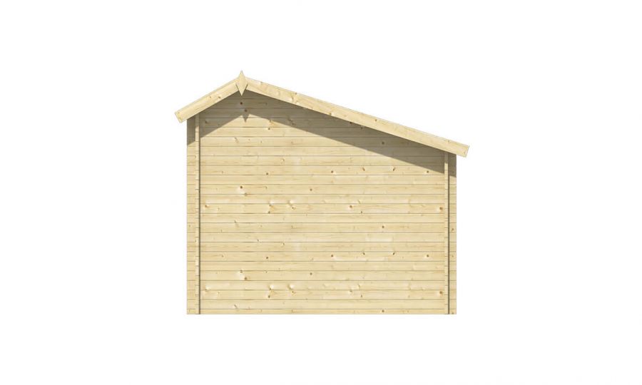 Ansicht Rechte Seite Gartenhaus Kukka 40mm 700x350cm