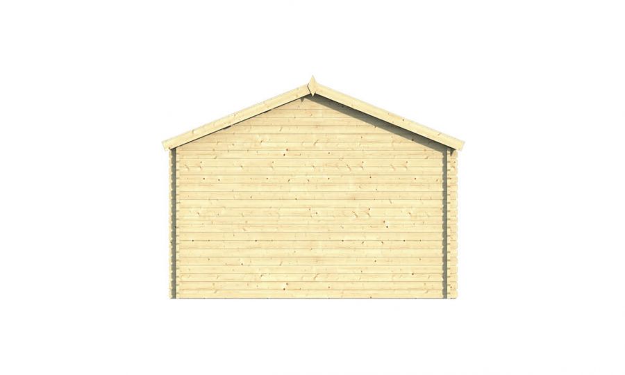 Ansicht Linke Seite Gartenhaus Kwaspa 44mm 800x400cm
