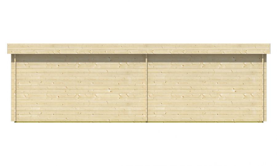 Ansicht Rückseite Gartenhaus Lilou 40mm 820x490cm