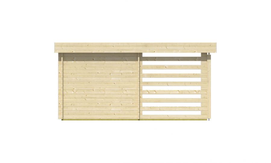 Ansicht Linke Seite Gartenhaus Lilou 40mm 820x490cm