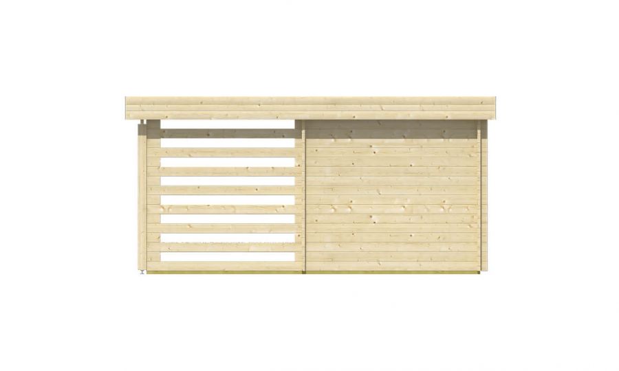 Ansicht Rechte Seite Gartenhaus Lilou 40mm 820x490cm