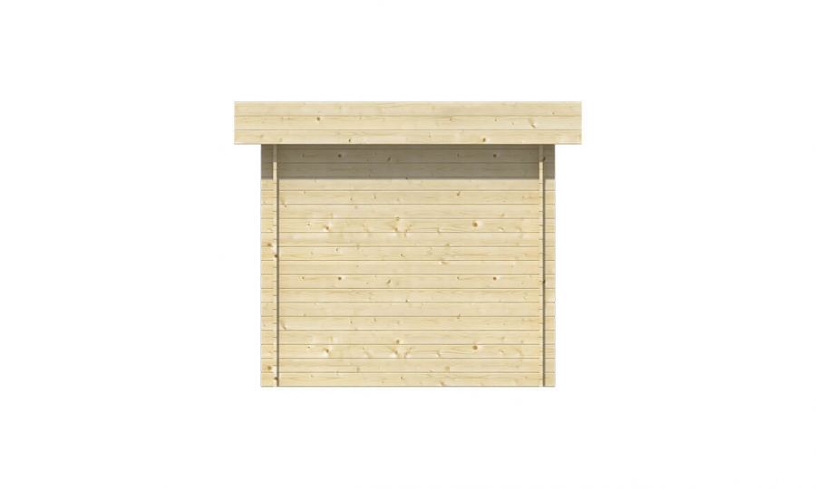Ansicht Rechte Seite Gartenhaus Maja 28mm 640x240cm