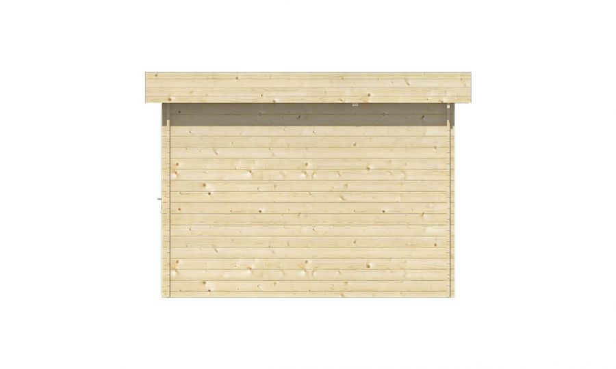 Ansicht Rechte Seite Gartenhaus Megamodern 28mm 575x300cm