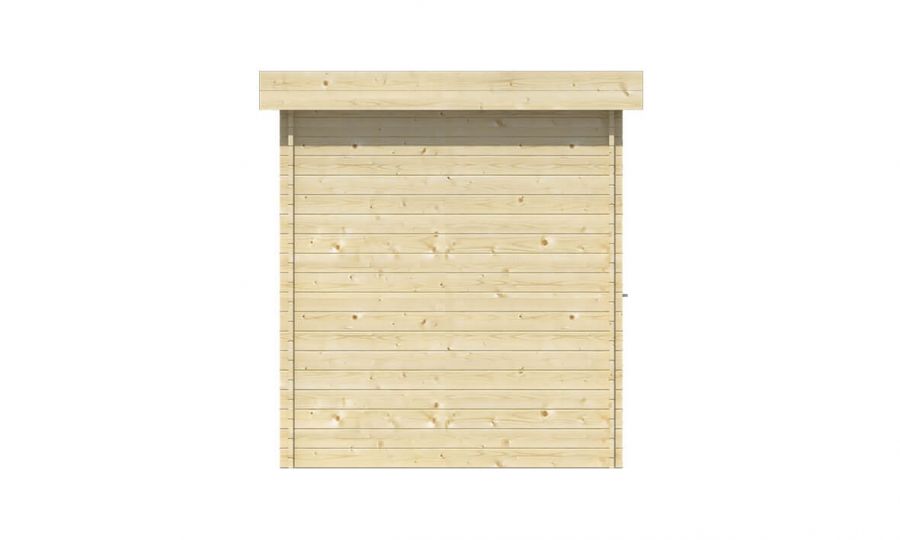 Ansicht Linke Seite Gartenhaus Middelmodern 28mm 500x200cm