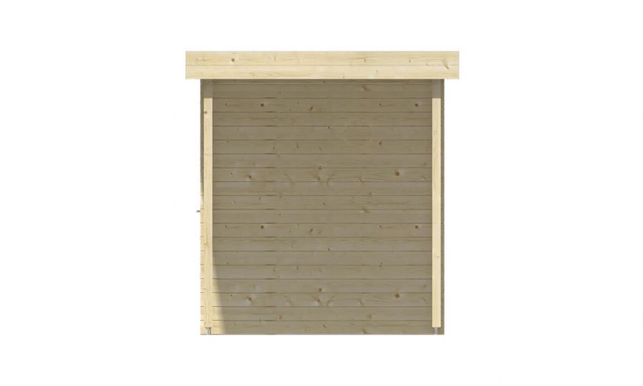Ansicht Rechte Seite Gartenhaus Middelmodern 28mm 500x200cm
