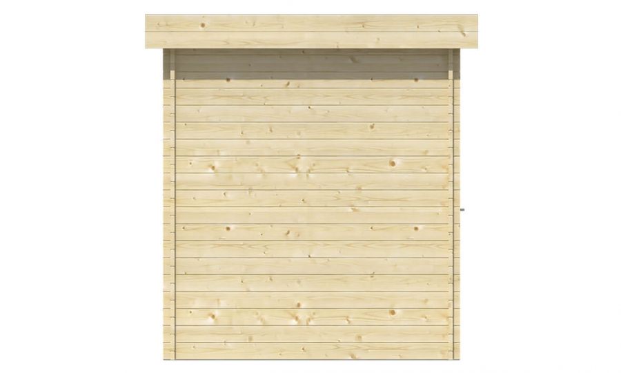 Ansicht Linke Seite Gartenhaus Minimodern 28mm 300x200cm