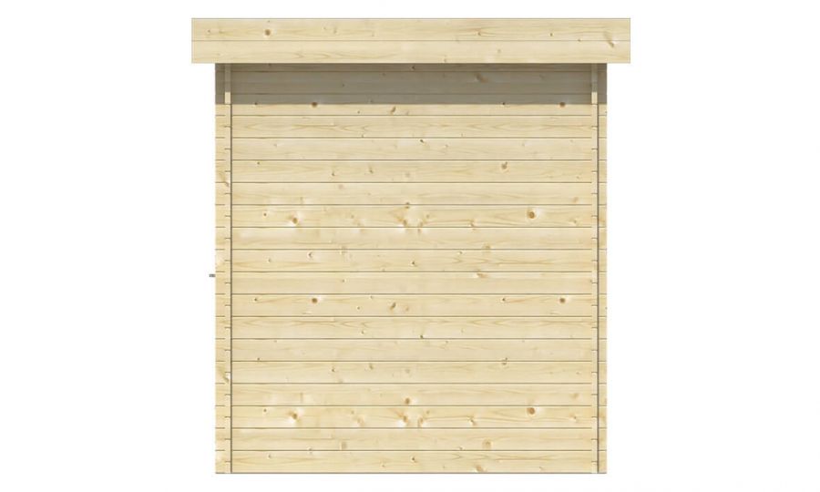Ansicht Rechte Seite Gartenhaus Minimodern 28mm 300x200cm