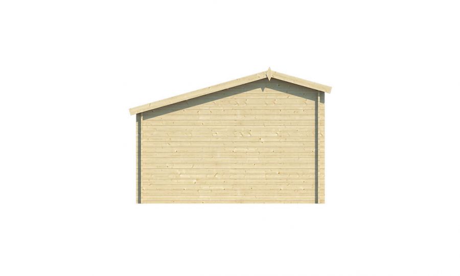 Ansicht Linke Seite Gartenhaus Mokka 40mm 900x400cm