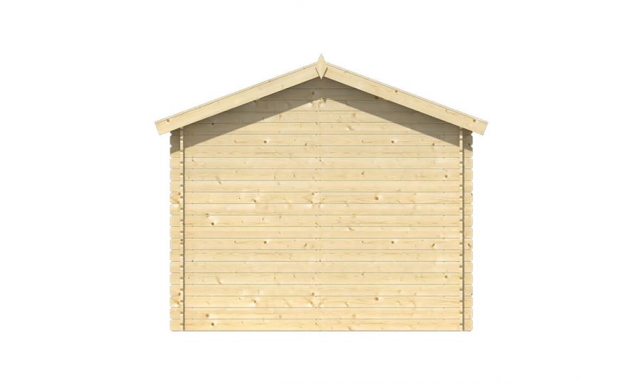 Ansicht Linke Seite Gartenhaus Ove 28mm 590x300cm